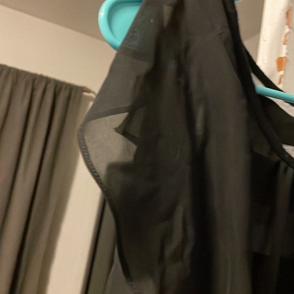 Striped tank with sheer overlay - Picture 4 of 4